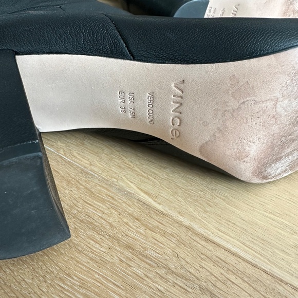 Vince Brannen Leather Knee-High Boots Size 38 - Picture 3 of 6